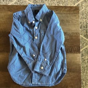 Long sleeved gingham shirt